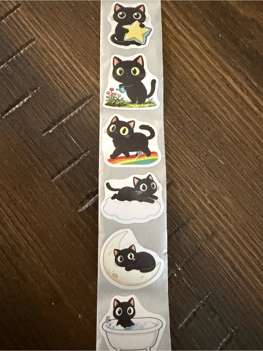 Zoey cat Sticker Sheet 500 stickers Cute Black Cat Designs
